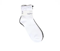 LEGALE 3pp Ruffle Top Anklet Sock Socks