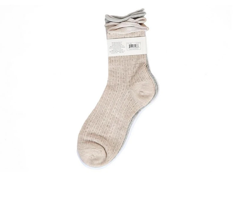 LEGALE 3pp Rolled Top Anklet Socks