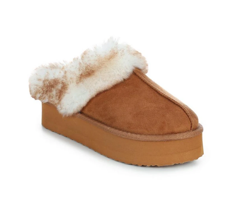 Jessica Simpson Tipped Fur Platform Clogs
