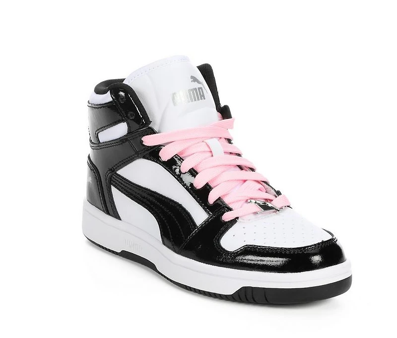 Girls' Puma Big Kid Rebound Layup Shine High Top Sneakers