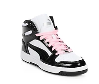 Girls' Puma Big Kid Rebound Layup Shine High Top Sneakers