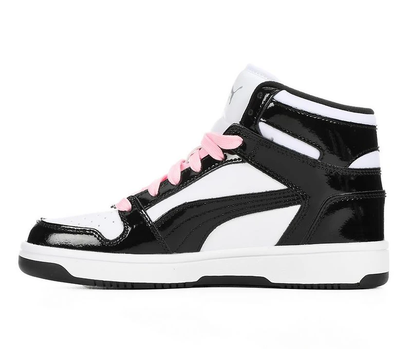 Girls' Puma Big Kid Rebound Layup Shine High Top Sneakers