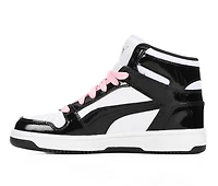 Girls' Puma Big Kid Rebound Layup Shine High Top Sneakers
