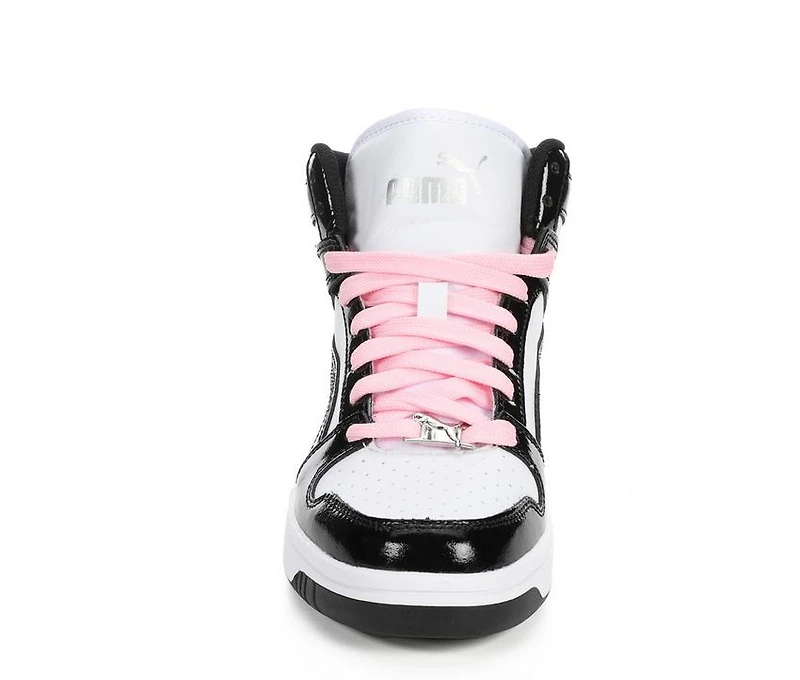 Girls' Puma Big Kid Rebound Layup Shine High Top Sneakers