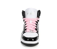 Girls' Puma Big Kid Rebound Layup Shine High Top Sneakers