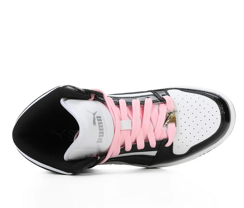 Girls' Puma Big Kid Rebound Layup Shine High Top Sneakers