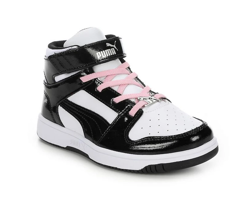 Girls' Puma Rebound Layup Shine Preschool Girls High-Top Sneakers