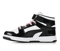 Girls' Puma Rebound Layup Shine Preschool Girls High-Top Sneakers