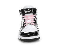 Girls' Puma Rebound Layup Shine Preschool Girls High-Top Sneakers