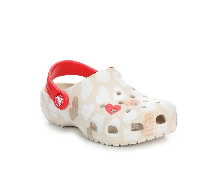 Kids' Crocs Infant & Toddler Classic Heart Print Clogs
