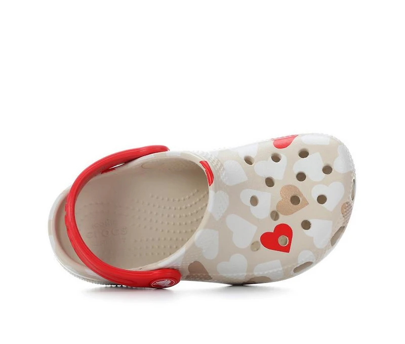 Kids' Crocs Infant & Toddler Classic Heart Print Clogs