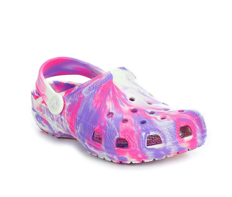 Girls' Crocs Little Kid & Big Classic Glow Marbled Clogs