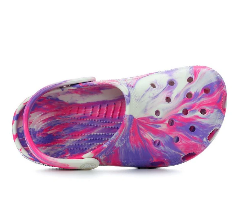 Girls' Crocs Little Kid & Big Classic Glow Marbled Clogs