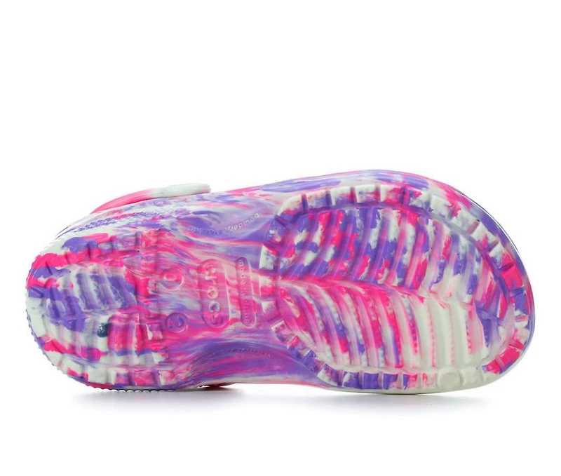 Girls' Crocs Little Kid & Big Classic Glow Marbled Clogs