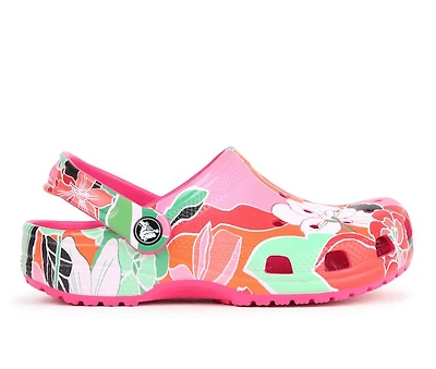 Girls' Crocs Little Kid & Big Classic Woodcut Floral Clogs
