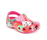 Girls' Crocs Little Kid & Big Classic Woodcut Floral Clogs