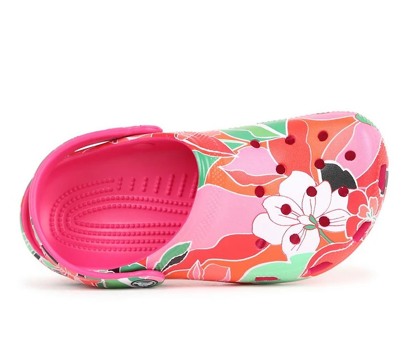Girls' Crocs Little Kid & Big Classic Woodcut Floral Clogs