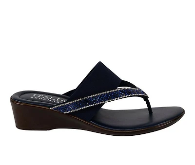Women's Italian Shoemakers Deleiza Wedge Flip-Flops