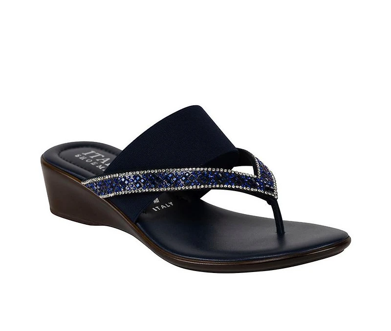 Women's Italian Shoemakers Deleiza Wedge Flip-Flops