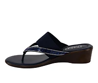Women's Italian Shoemakers Deleiza Wedge Flip-Flops