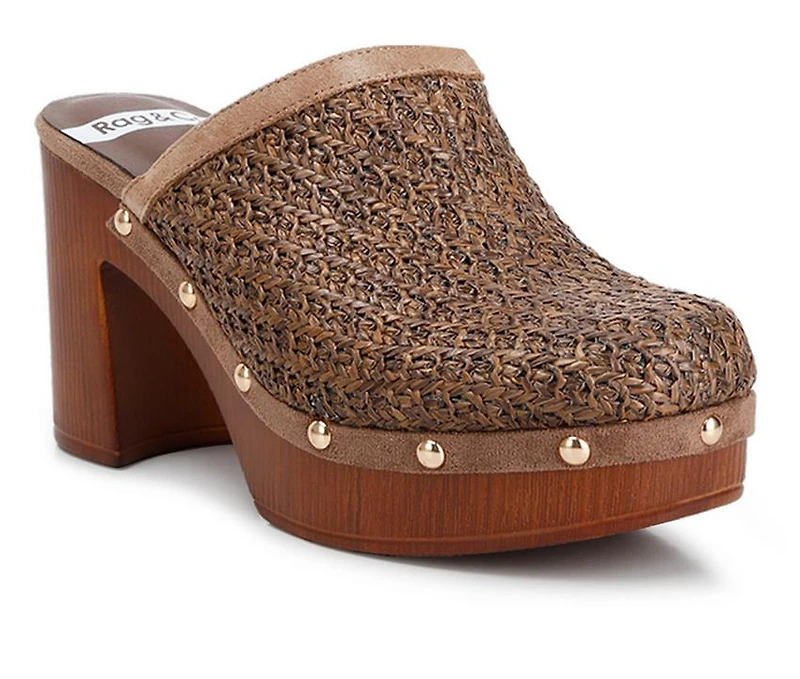 Women's Rag & Co Jeydena Heeled Clogs