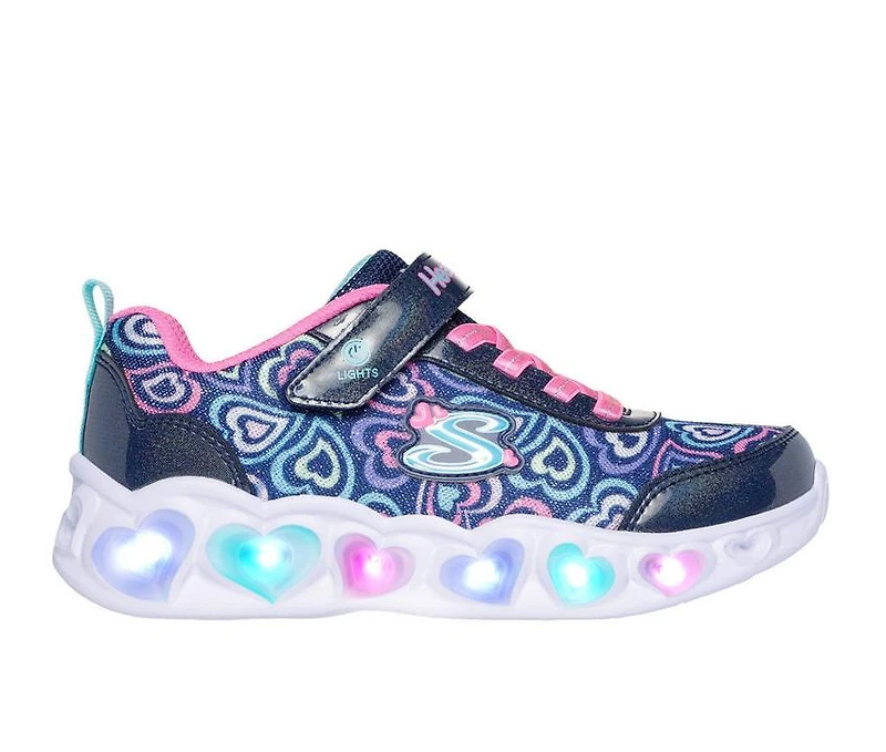 Girls' Skechers Heart Lights Boogie Love 10.5-4 Light-Up Shoes