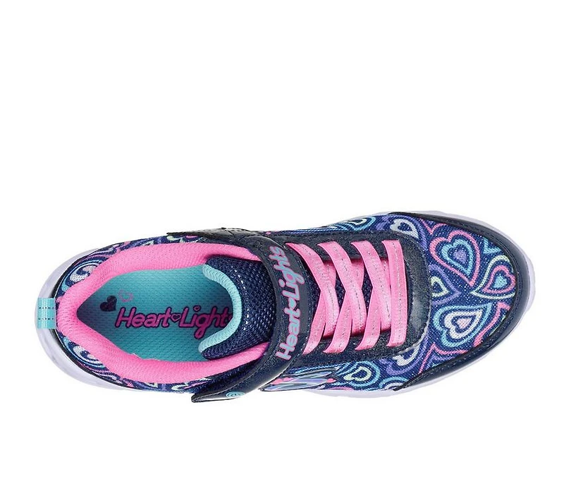 Girls' Skechers Heart Lights Boogie Love 10.5-4 Light-Up Shoes