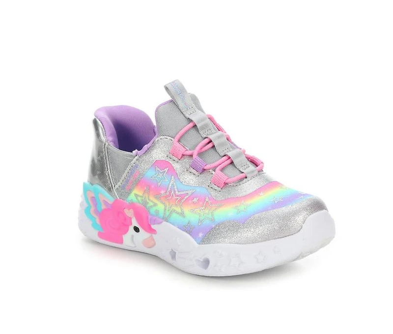 Girls' Skechers Toddler Unicorn Charm Slip-In Light-Up Shoes