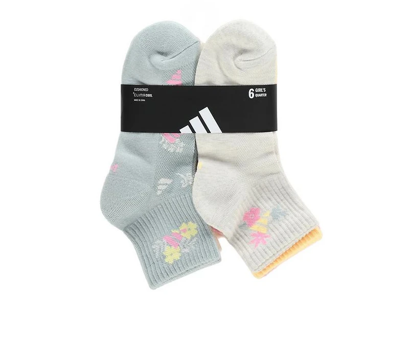 Adidas Girls 6 Pack Cushioned Quarter