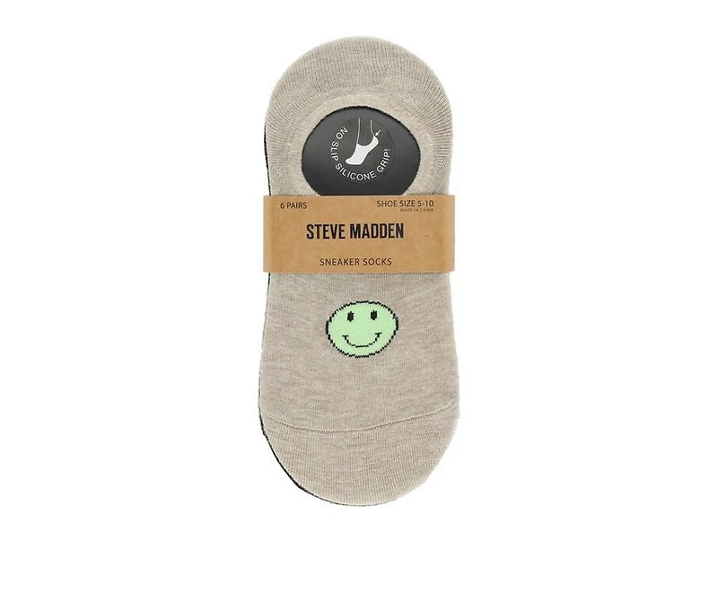 Steve Madden 6 Pack Women Sneaker Liner Socks