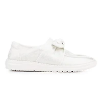 Women's HEYDUDE Wendy Bow Shimmer Metallic Casual Shoes
