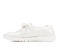 Women's HEYDUDE Wendy Bow Shimmer Metallic Casual Shoes