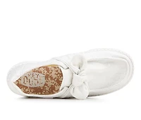 Women's HEYDUDE Wendy Bow Shimmer Metallic Casual Shoes