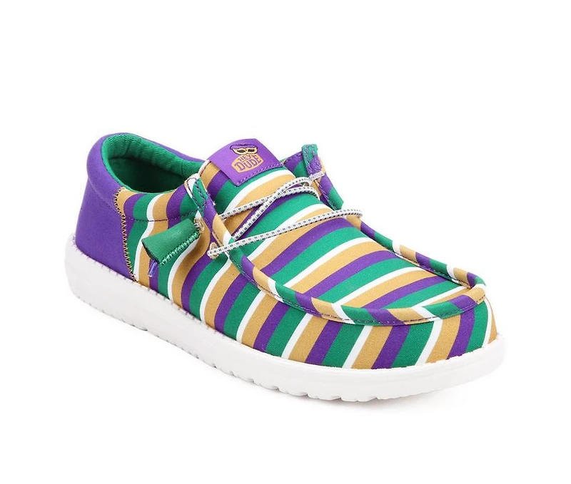 Men's HEYDUDE Wally Funk Mardi Gras Party Casual Shoes
