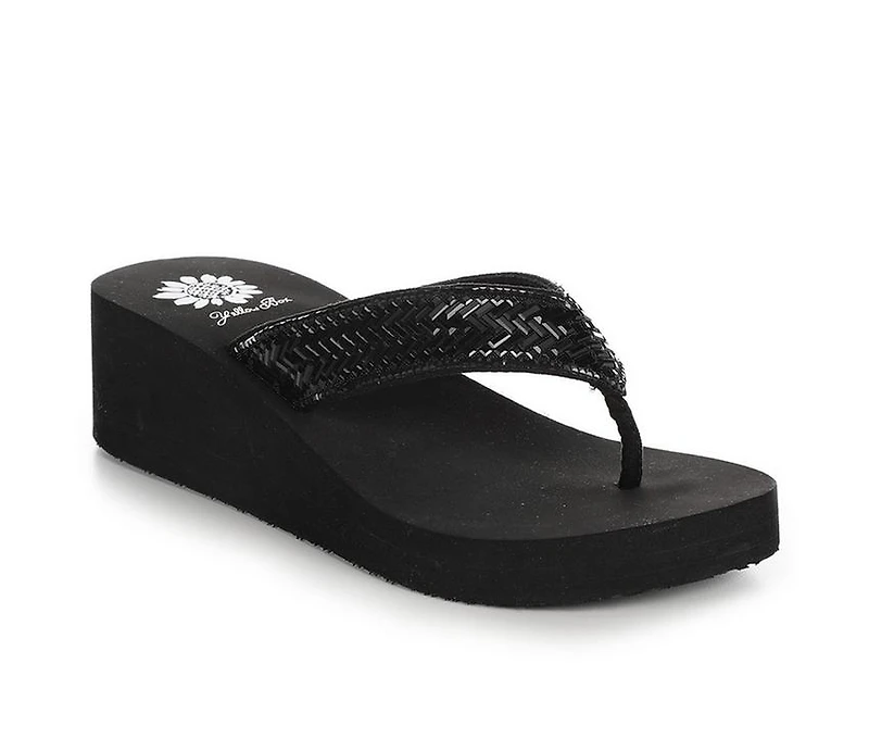 Women's Yellow Box Hestia Wedge Flip-Flops