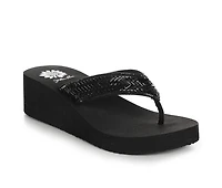 Women's Yellow Box Hestia Wedge Flip-Flops