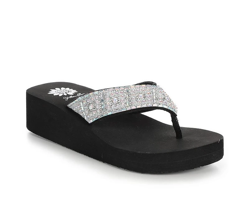 Women's Yellow Box Darlene Wedge Flip-Flops