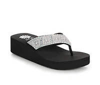 Women's Yellow Box Darlene Wedge Flip-Flops