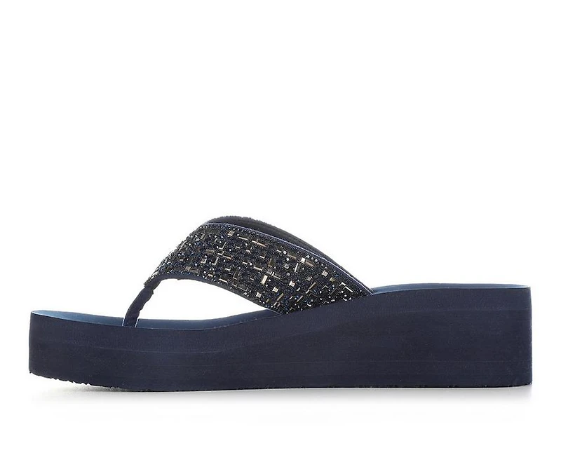 Women's Yellow Box Tari Wedge Flip-Flops