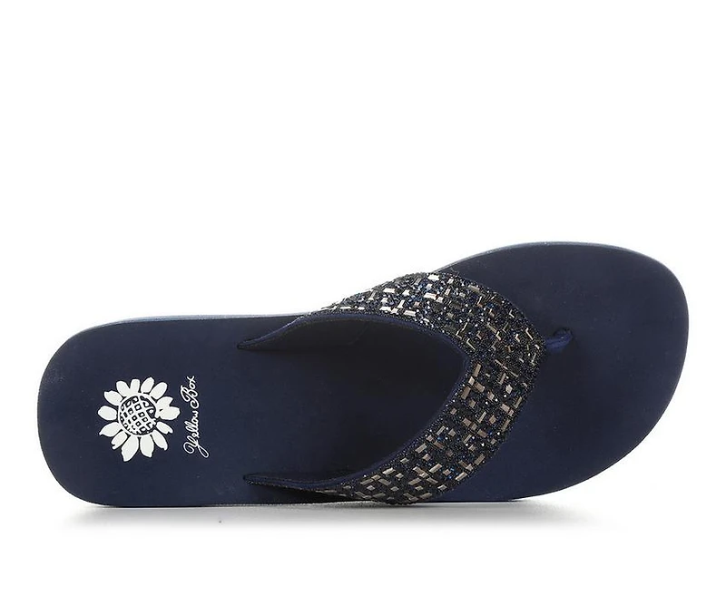 Women's Yellow Box Tari Wedge Flip-Flops