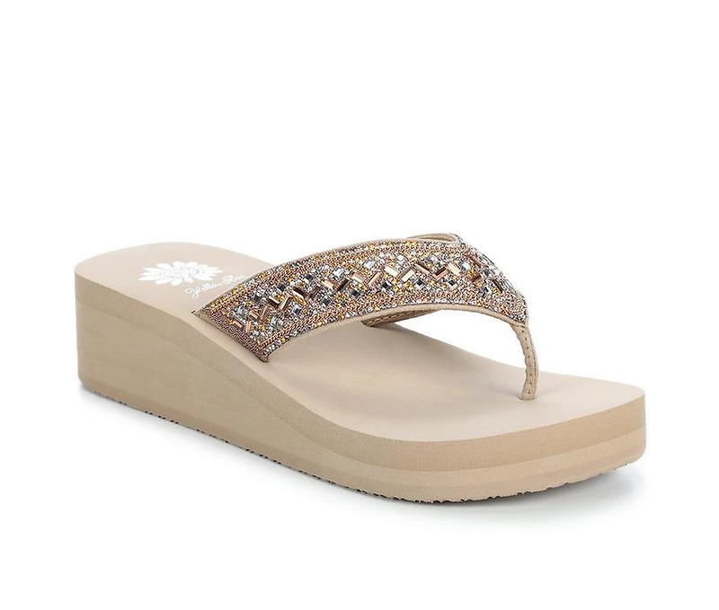 Women's Yellow Box Selma Wedge Flip-Flops