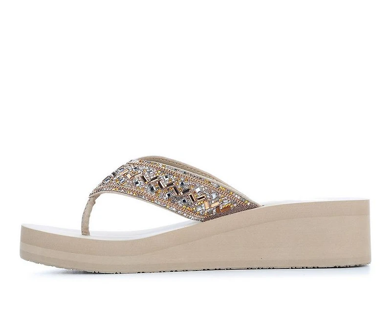 Women's Yellow Box Selma Wedge Flip-Flops