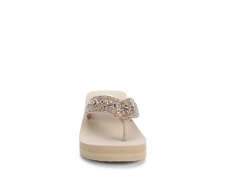 Women's Yellow Box Selma Wedge Flip-Flops