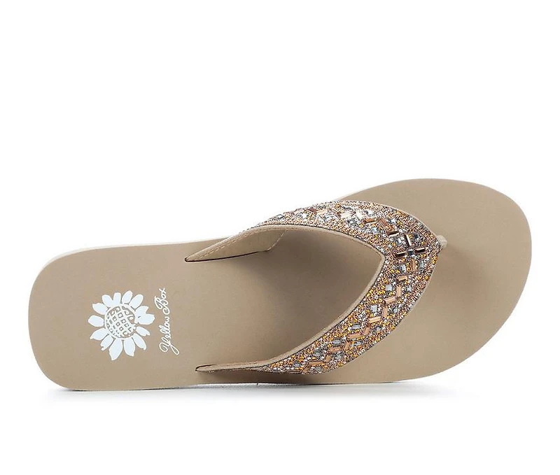 Women's Yellow Box Selma Wedge Flip-Flops