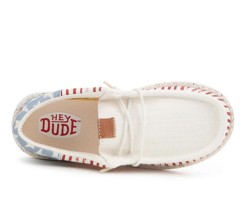 Kids' HEYDUDE Little Kid & Big Wallly Funk Americana Stars Casual Shoes