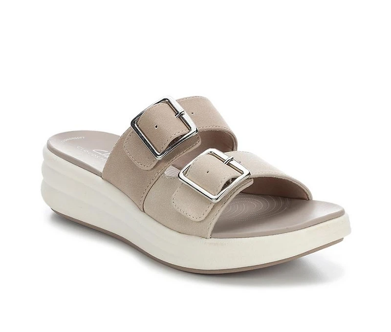 Women's Clarks Drift Buckle Wedge Sandals