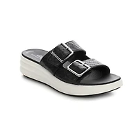 Women's Clarks Drift Buckle Wedge Sandals