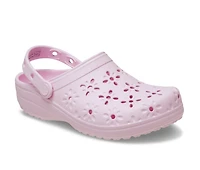 Women's Crocs Classic Floral Cutout Clogs