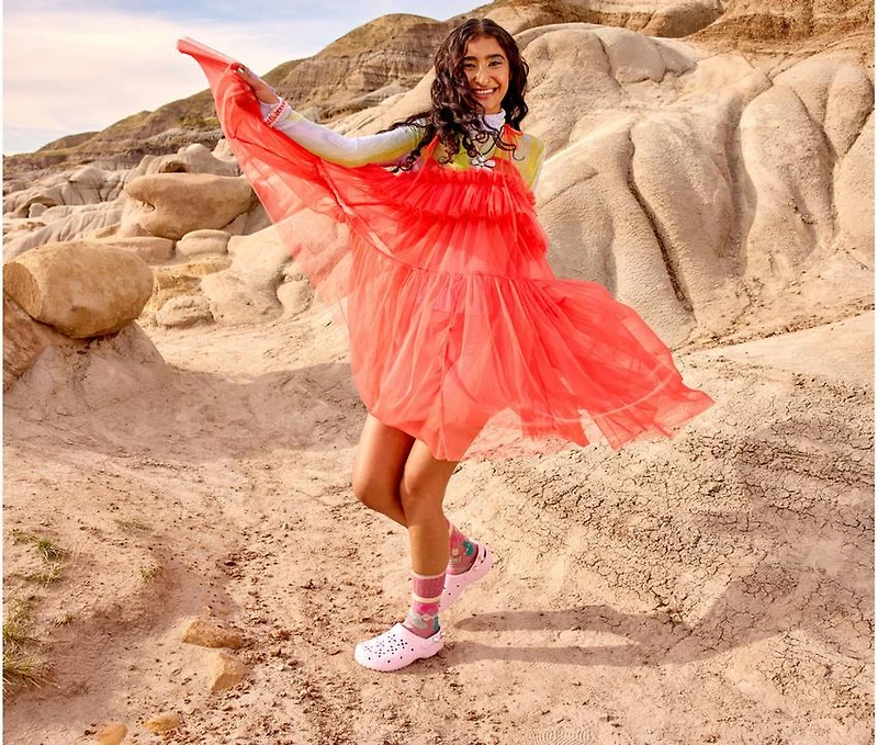 Women's Crocs Classic Floral Cutout Clogs