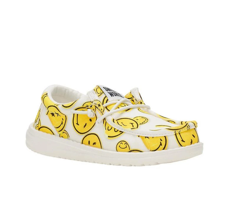 Kids' HEYDUDE Little Kid & Big Wally Smiley Casual Shoes